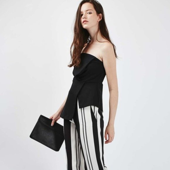 Topshop Tops - Topshop | NWT Structured Bandeau Asymmetric Top